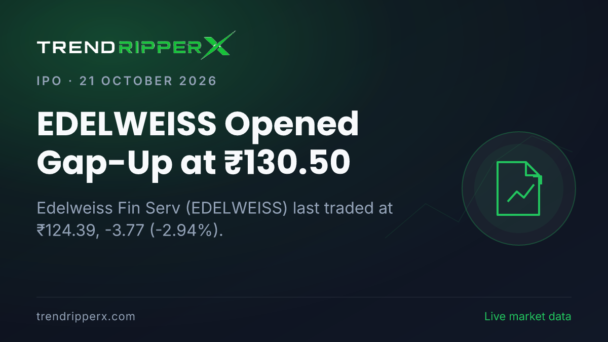 EDELWEISS Opened Gap-Up at ₹130.50: Inside the IPO Story Moving Edelweiss Fin Serv Shares