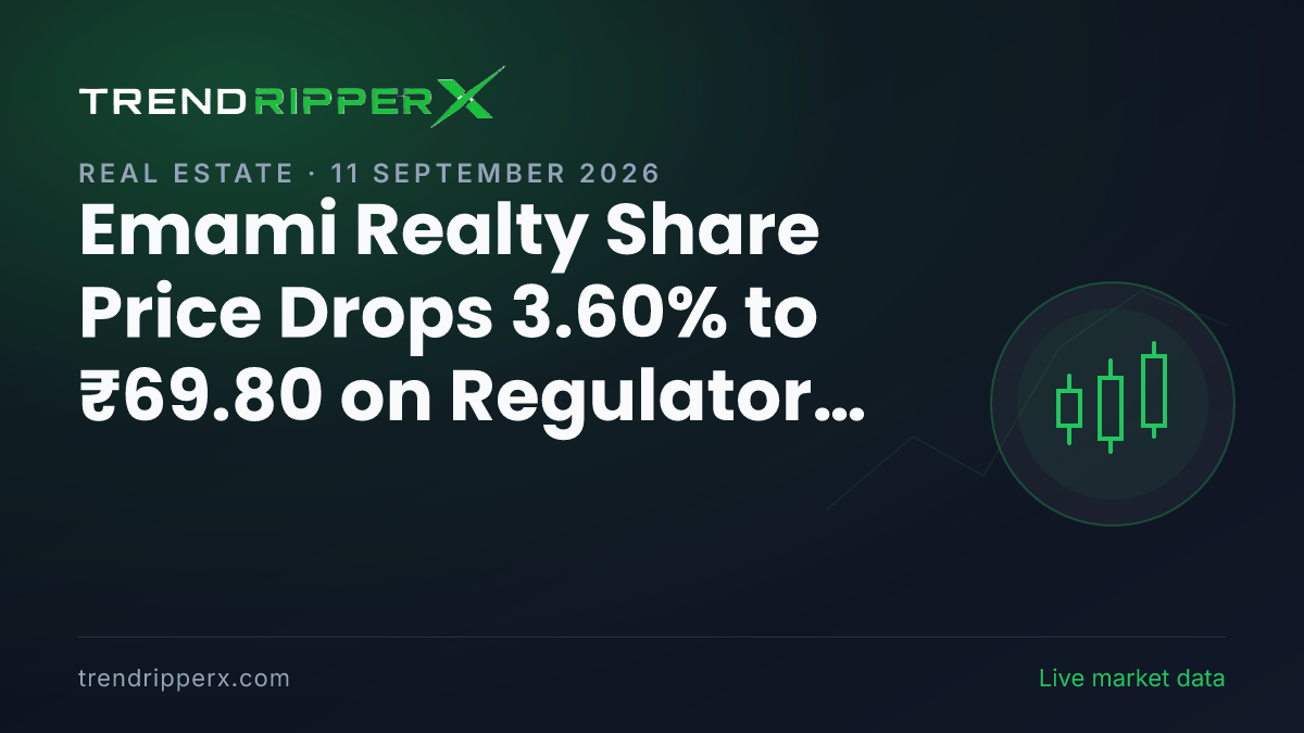 Emami Realty Share Price Drops 3.60% to ₹69.80 on Regulatory News — What It Means for Investors