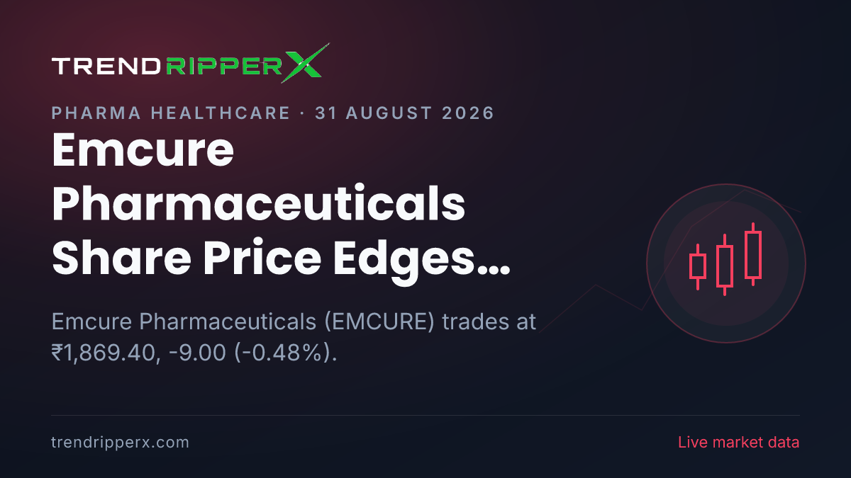 Emcure Pharmaceuticals Share Price Edges Lower to ₹1,869.40: What Is Driving EMCURE Today, and the Levels That Matter