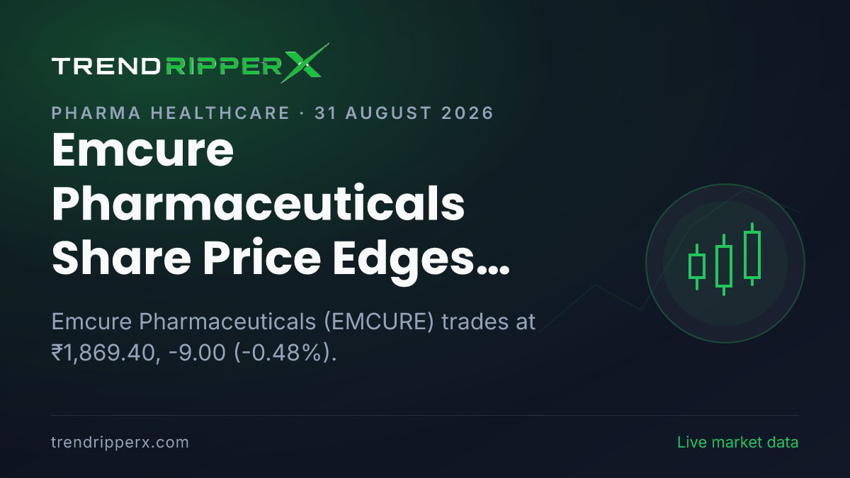 Emcure Pharmaceuticals Share Price Edges Lower to ₹1,869.40: What Is Driving EMCURE Today, and the Levels That Matter