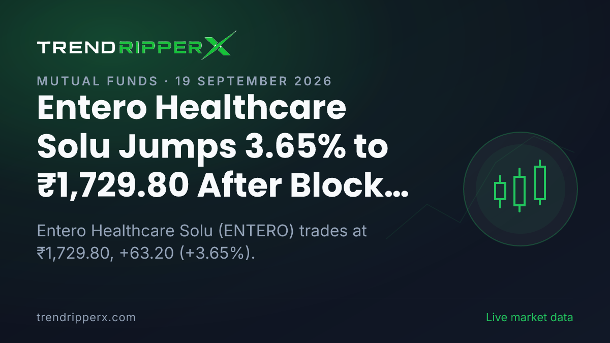Entero Healthcare Solu Jumps 3.65% to ₹1,729.80 After Block Deal Update — Levels, Volumes and the Follow-Up to Track