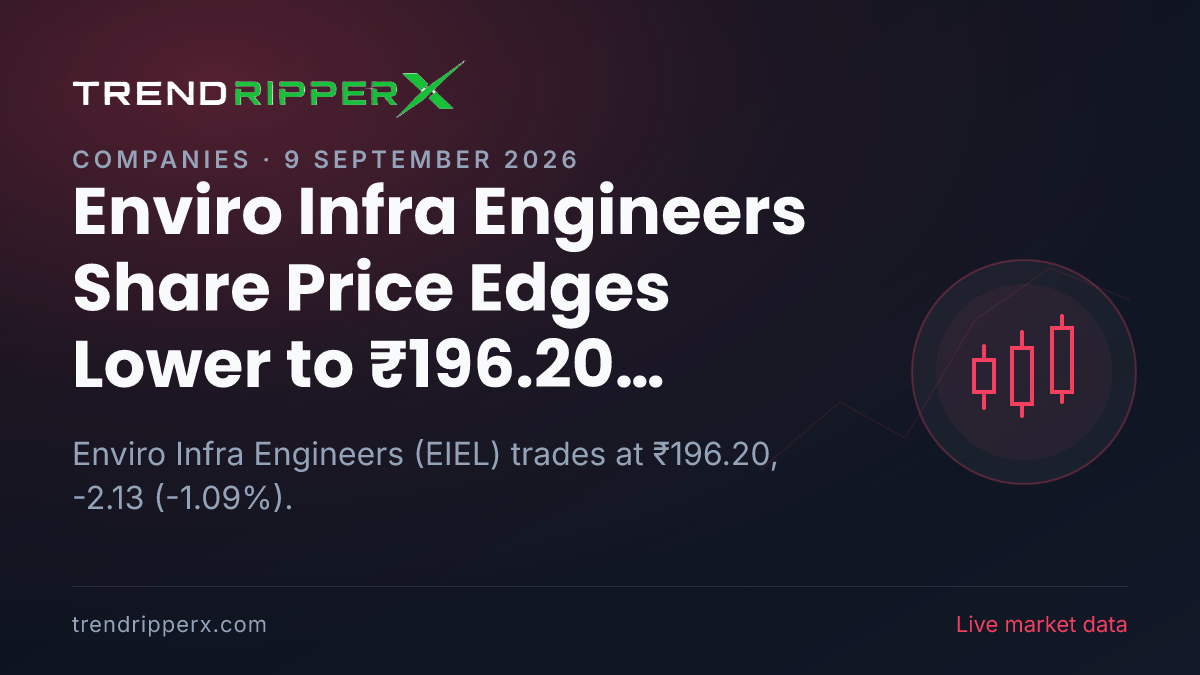 Enviro Infra Engineers Share Price Edges Lower to ₹196.20 Today — Volumes, 52-Week Range and What to Watch Next