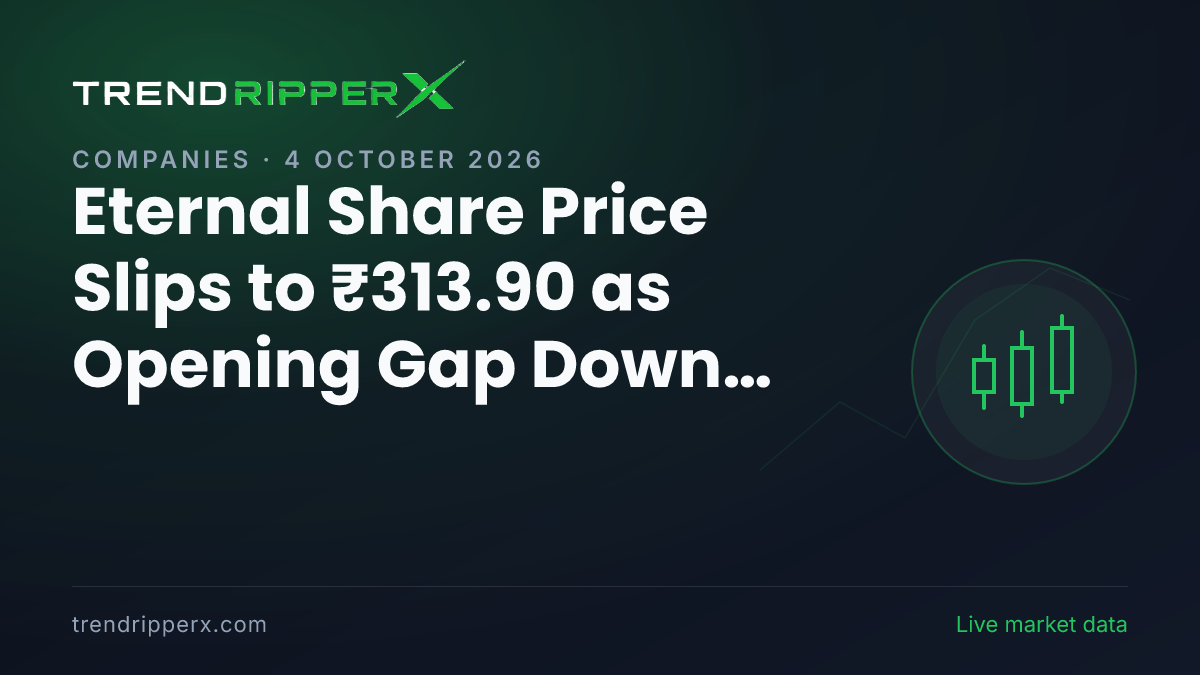 Eternal Share Price Slips to ₹313.90 as Opening Gap Down Triggers Selloff