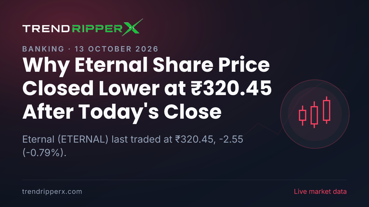 Why Eternal Share Price Closed Lower at ₹320.45 After Today's Close: the Brokerage Call Trigger, Explained