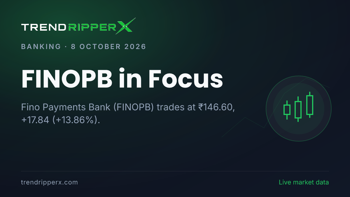 FINOPB in Focus: Fino Payments Bank Share Price Zooms 13.86% on Rising Newsflow