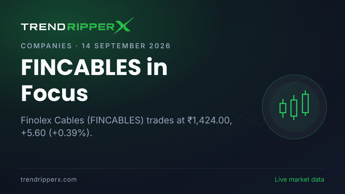 FINCABLES in Focus: Finolex Cables Share Price Sees 2.7x Volume Spike on Rising Newsflow