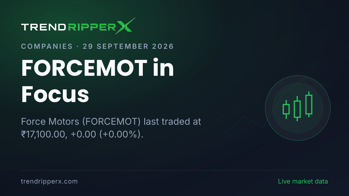 FORCEMOT in Focus: Force Motors Share Price Traded Flat at ₹17,100.00 on Rising Newsflow