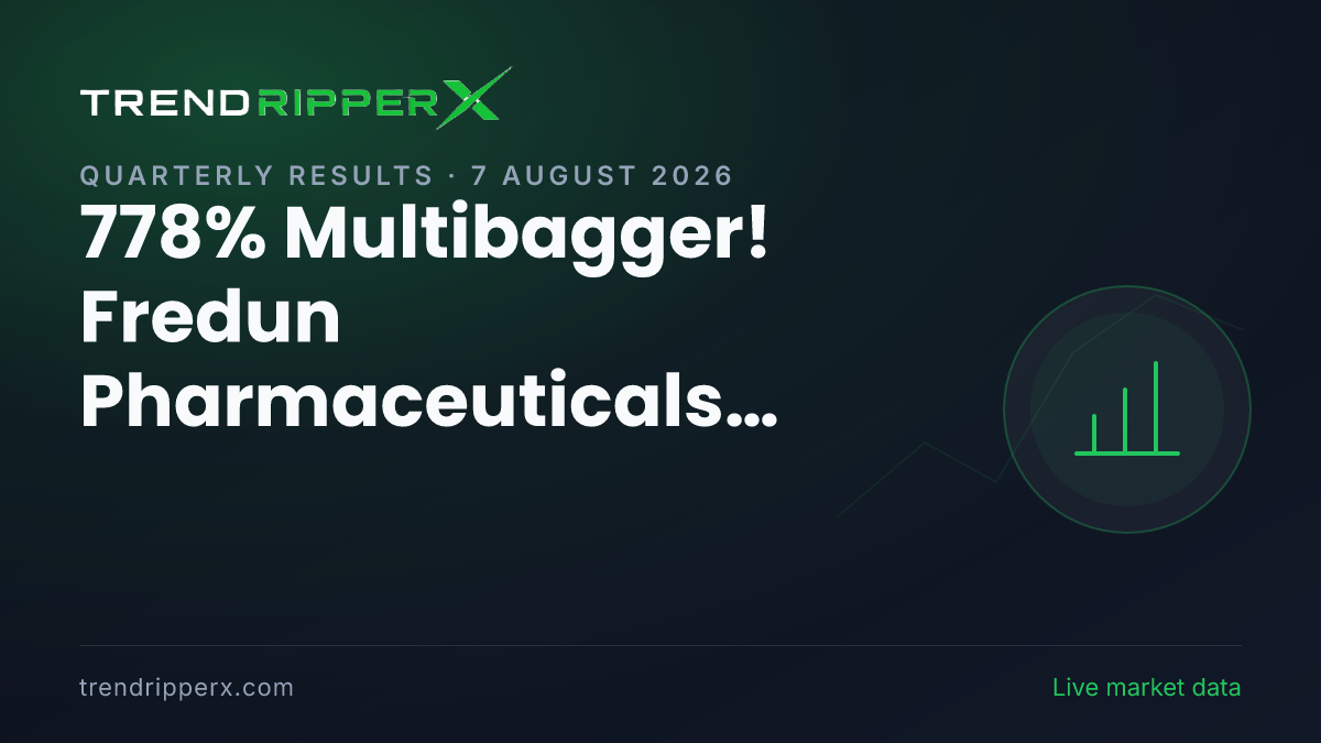 778% Multibagger! Fredun Pharmaceuticals Near Record High After Strong Q1 FY27 Results