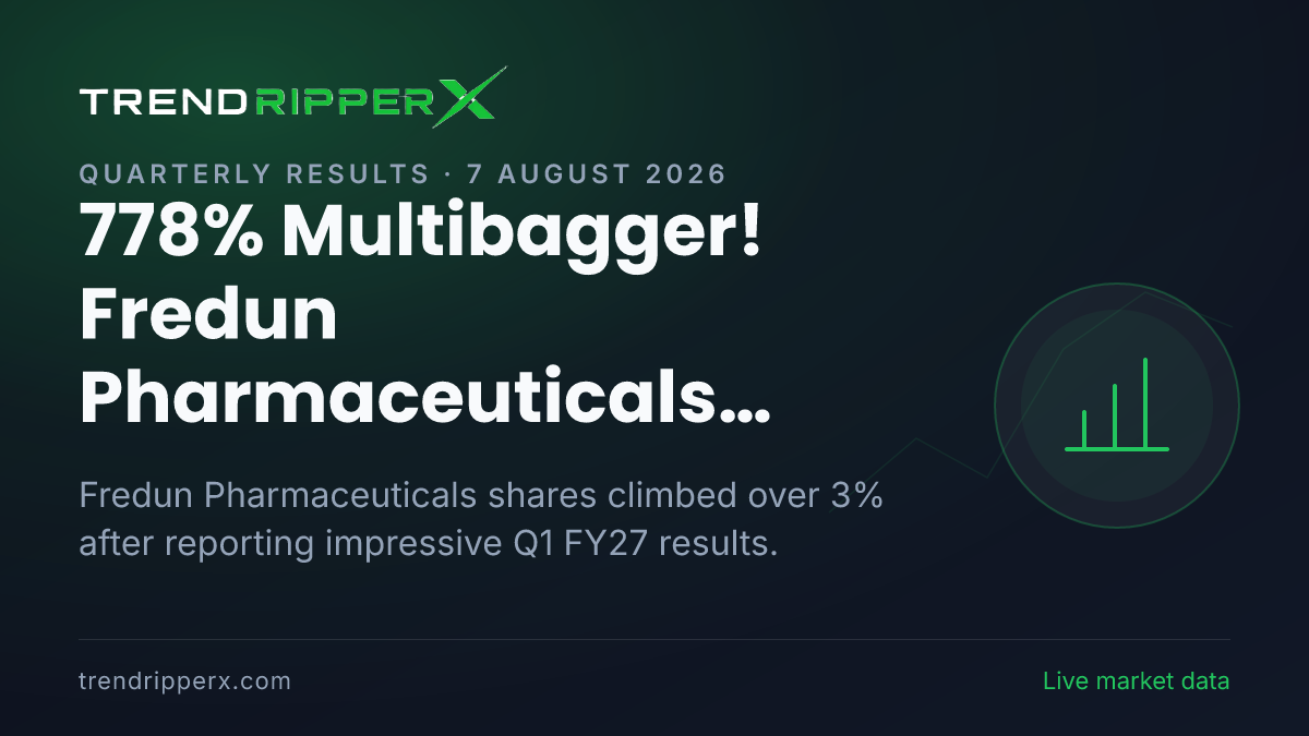 778% Multibagger! Fredun Pharmaceuticals Near Record High After Strong Q1 FY27 Results