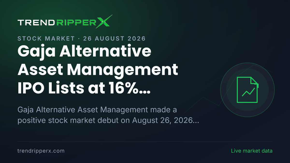 Gaja Alternative Asset Management IPO Lists at 16% Premium: Key Listing Details and Company Overview