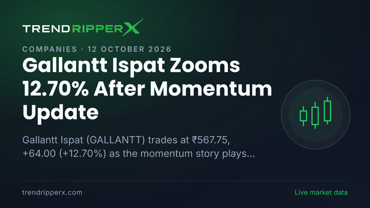 Gallantt Ispat Zooms 12.70% After Momentum Update — Levels, Volumes and the Follow-Up to Track