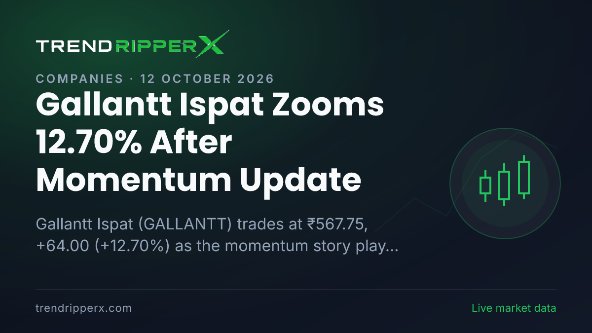 Gallantt Ispat Zooms 12.70% After Momentum Update — Levels, Volumes and the Follow-Up to Track