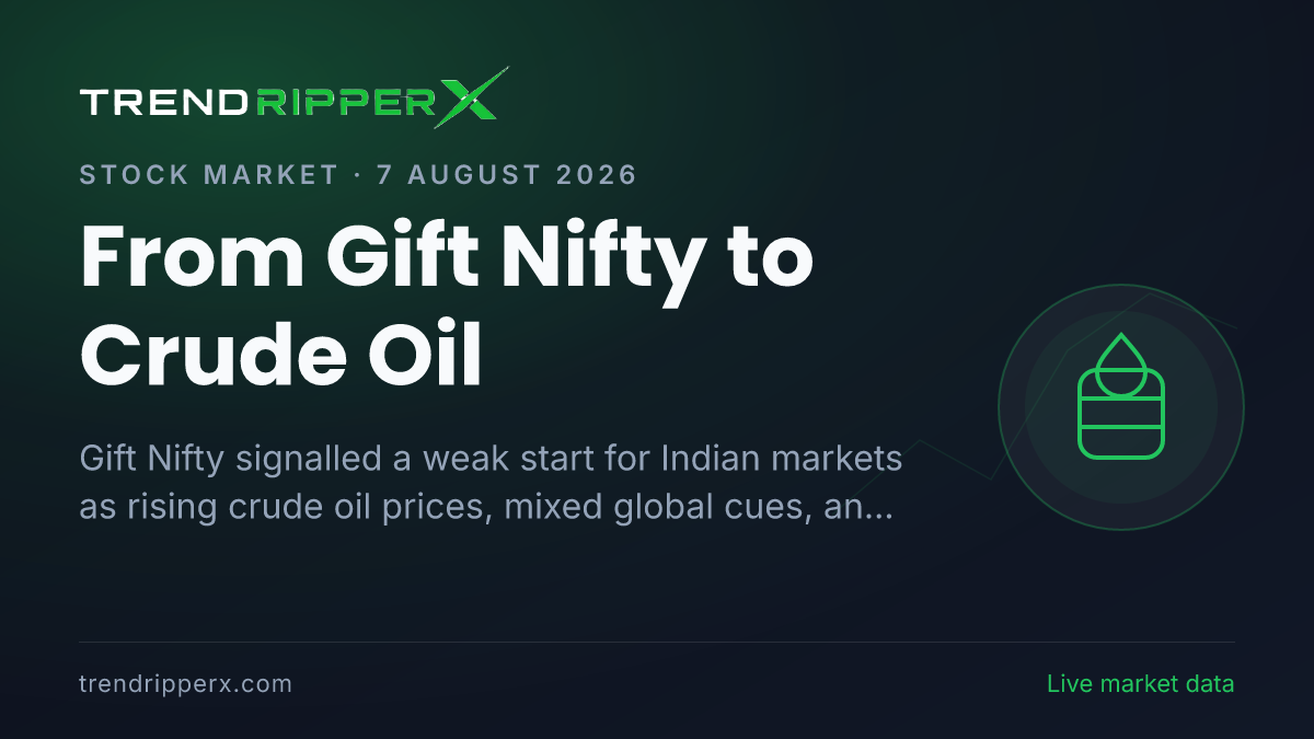 From Gift Nifty to Crude Oil: 7 Key Things That Could Drive the Indian Stock Market Today