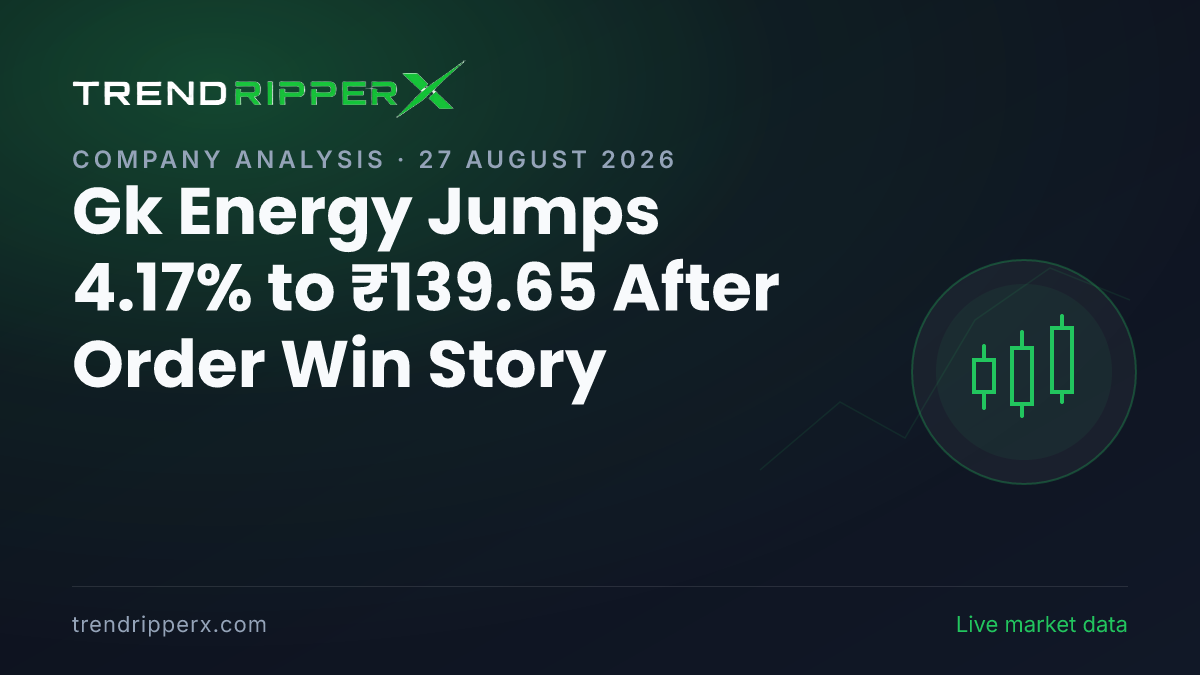 Gk Energy Jumps 4.17% to ₹139.65 After Order Win Story: What Investors Should Track