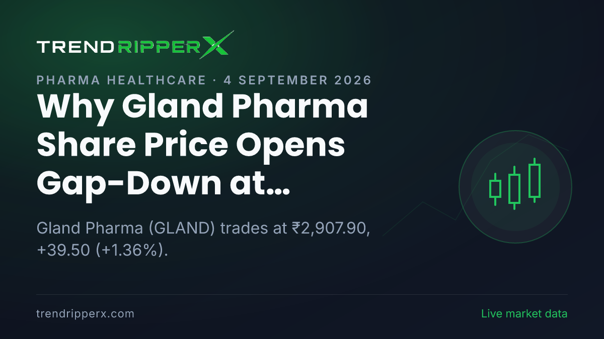 Why Gland Pharma Share Price Opens Gap-Down at ₹2,870.00 Today: the OFS / Stake Sale Trigger, Explained