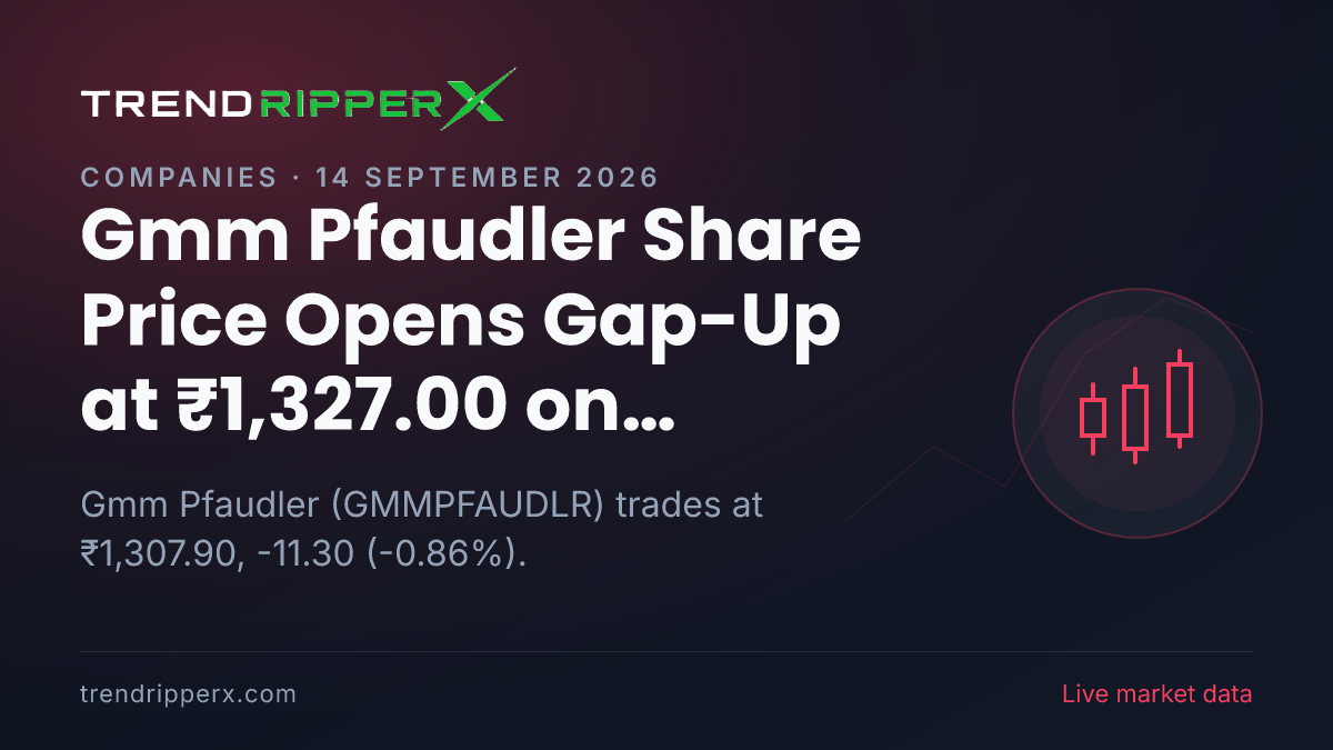 Gmm Pfaudler Share Price Opens Gap-Up at ₹1,327.00 on Brokerage Call News — What It Means for Investors