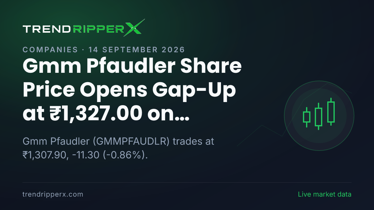 Gmm Pfaudler Share Price Opens Gap-Up at ₹1,327.00 on Brokerage Call News — What It Means for Investors