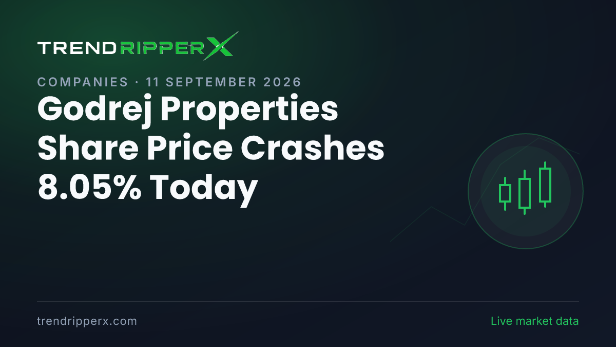 Godrej Properties Share Price Crashes 8.05% Today — Volumes, 52-Week Range and What to Watch Next