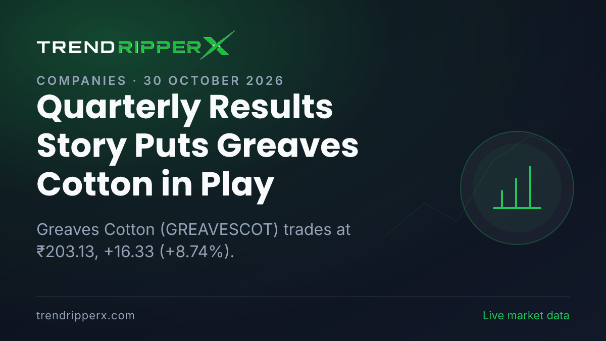 Quarterly Results Story Puts Greaves Cotton in Play: Share Price Zooms 8.74%, and Here Is the Arithmetic