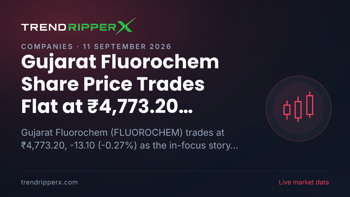 Gujarat Fluorochem Share Price Trades Flat at ₹4,773.20 Today — Volumes, 52-Week Range and What to Watch Next