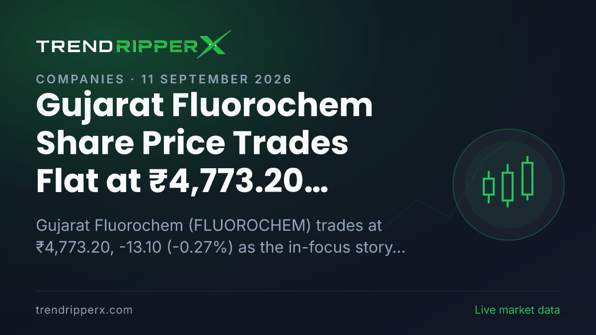 Gujarat Fluorochem Share Price Trades Flat at ₹4,773.20 Today — Volumes, 52-Week Range and What to Watch Next