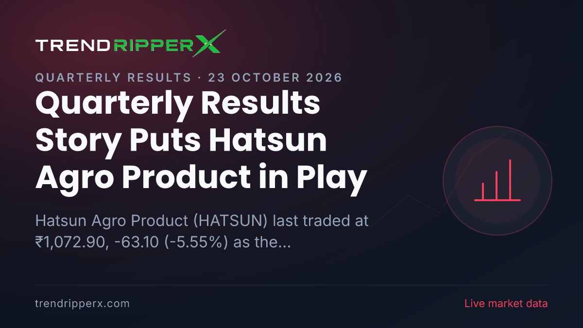 Quarterly Results Story Puts Hatsun Agro Product in Play: Share Price Dropped 5.55% to ₹1,072.90, and Here Is the Arithmetic