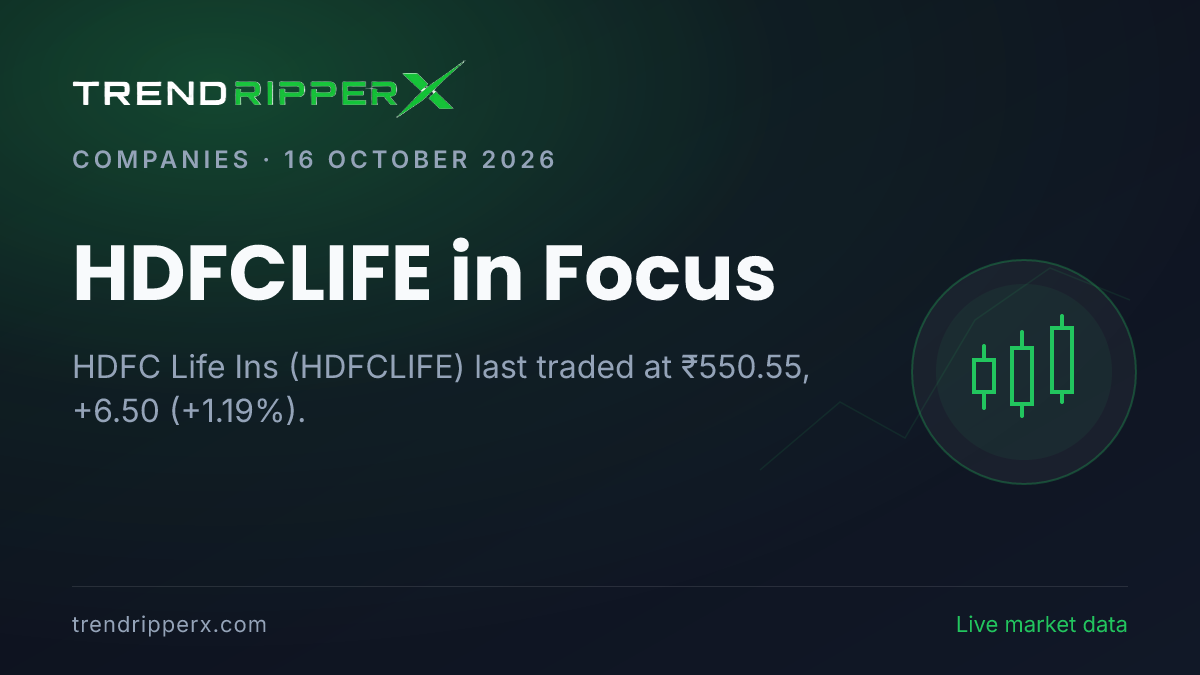 HDFCLIFE in Focus: HDFC Life Ins Share Price Closed Higher at ₹550.55 in the News Today