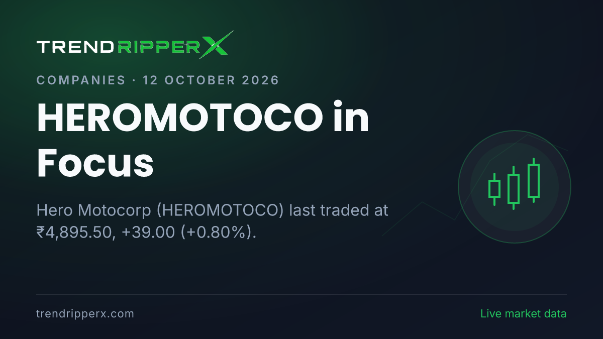 HEROMOTOCO in Focus: Hero Motocorp Share Price Closed Higher at ₹4,895.50 in the News Today