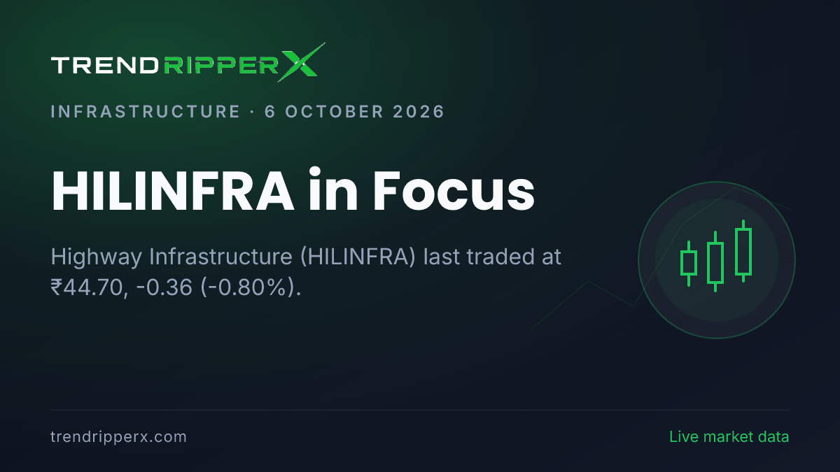HILINFRA in Focus: Highway Infrastructure Share Price Ended Lower to ₹44.70 on Rising Newsflow