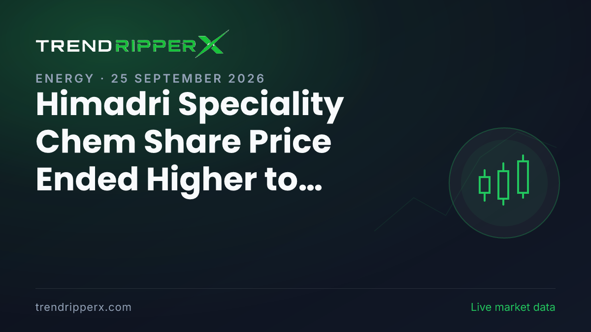 HSCL in Focus: Himadri Speciality Chem Share Price Ended Higher to ₹678.75 on Rising Newsflow