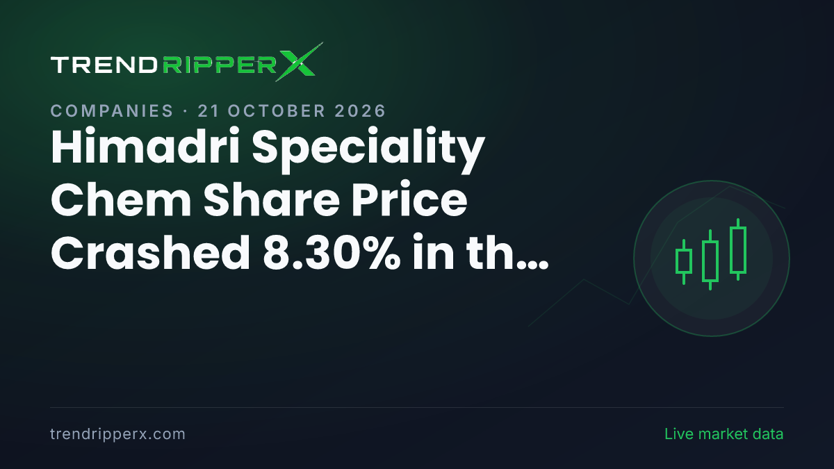 HSCL in Focus: Himadri Speciality Chem Share Price Crashed 8.30% in the News Today