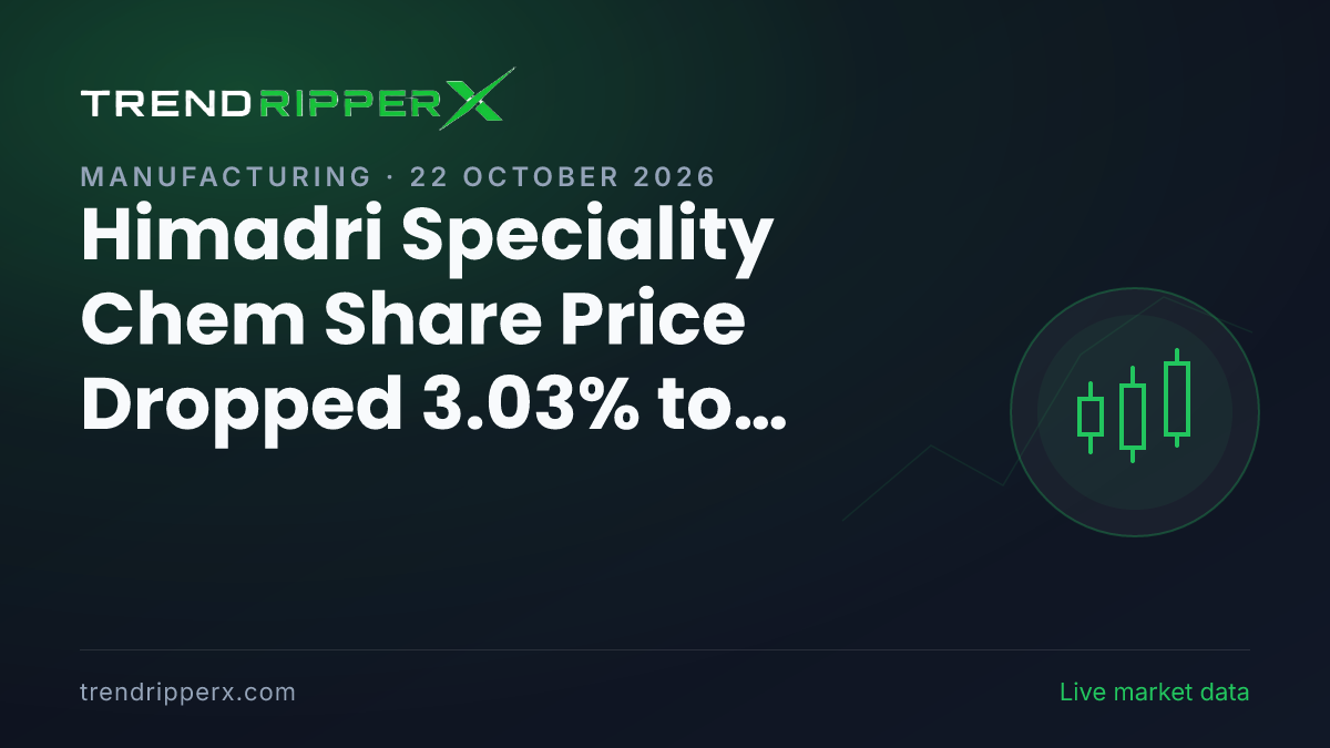 HSCL in Focus: Himadri Speciality Chem Share Price Dropped 3.03% to ₹522.90 in the News Today
