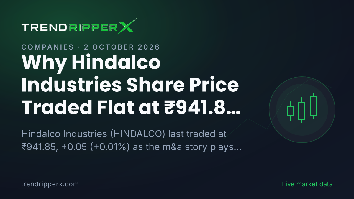 Why Hindalco Industries Share Price Traded Flat at ₹941.85 After Today's Close: the M&A Trigger, Explained