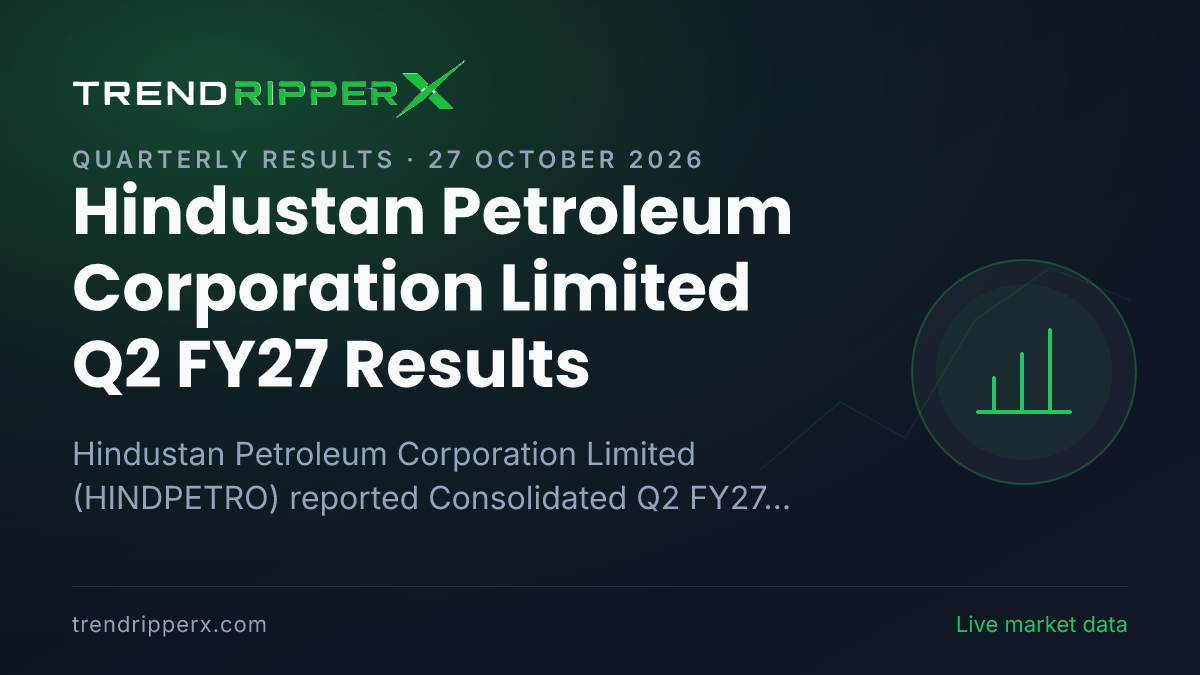 Hindustan Petroleum Corporation Limited Q2 FY27 Results: Net Profit ₹3,625 cr, Revenue from operations ₹1,39,114 cr