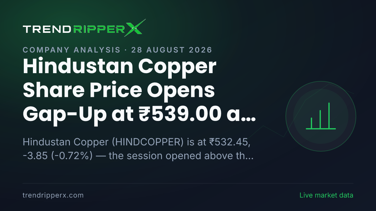 Hindustan Copper Share Price Opens Gap-Up at ₹539.00 as Q Results News Hits the Wires