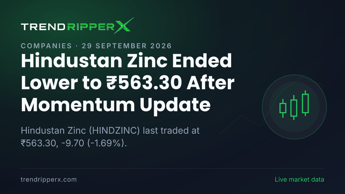 Hindustan Zinc Ended Lower to ₹563.30 After Momentum Update — Levels, Volumes and the Follow-Up to Track