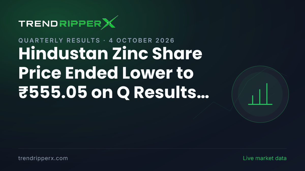 Hindustan Zinc Share Price Ended Lower to ₹555.05 on Q Results News — What It Means for Investors