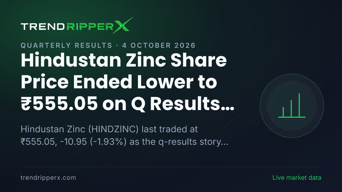 Hindustan Zinc Share Price Ended Lower to ₹555.05 on Q Results News — What It Means for Investors