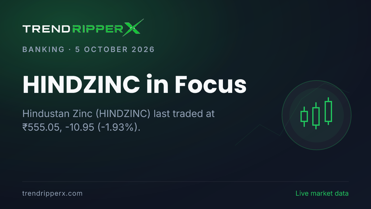 HINDZINC in Focus: Hindustan Zinc Share Price Ended Lower to ₹555.05 on Rising Newsflow