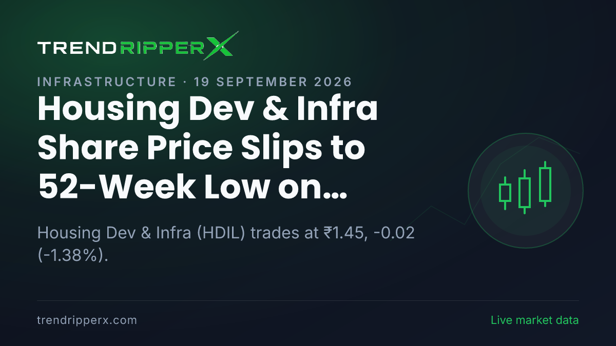 HDIL in Focus: Housing Dev & Infra Share Price Slips to 52-Week Low on Rising Newsflow