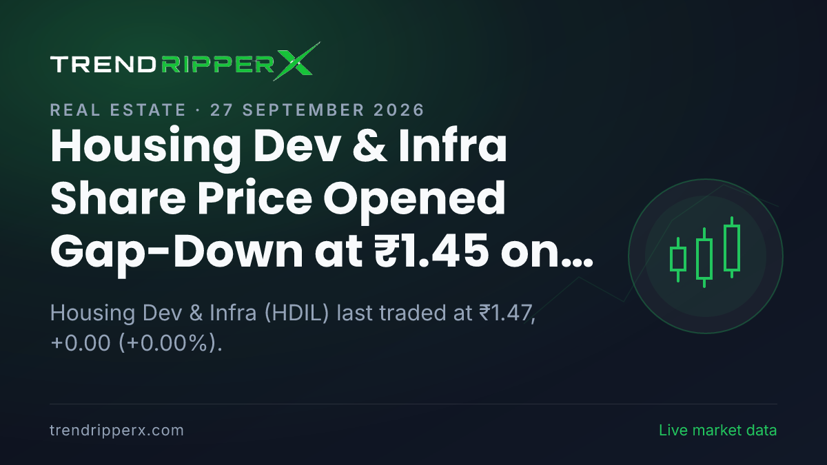 HDIL in Focus: Housing Dev & Infra Share Price Opened Gap-Down at ₹1.45 on Rising Newsflow