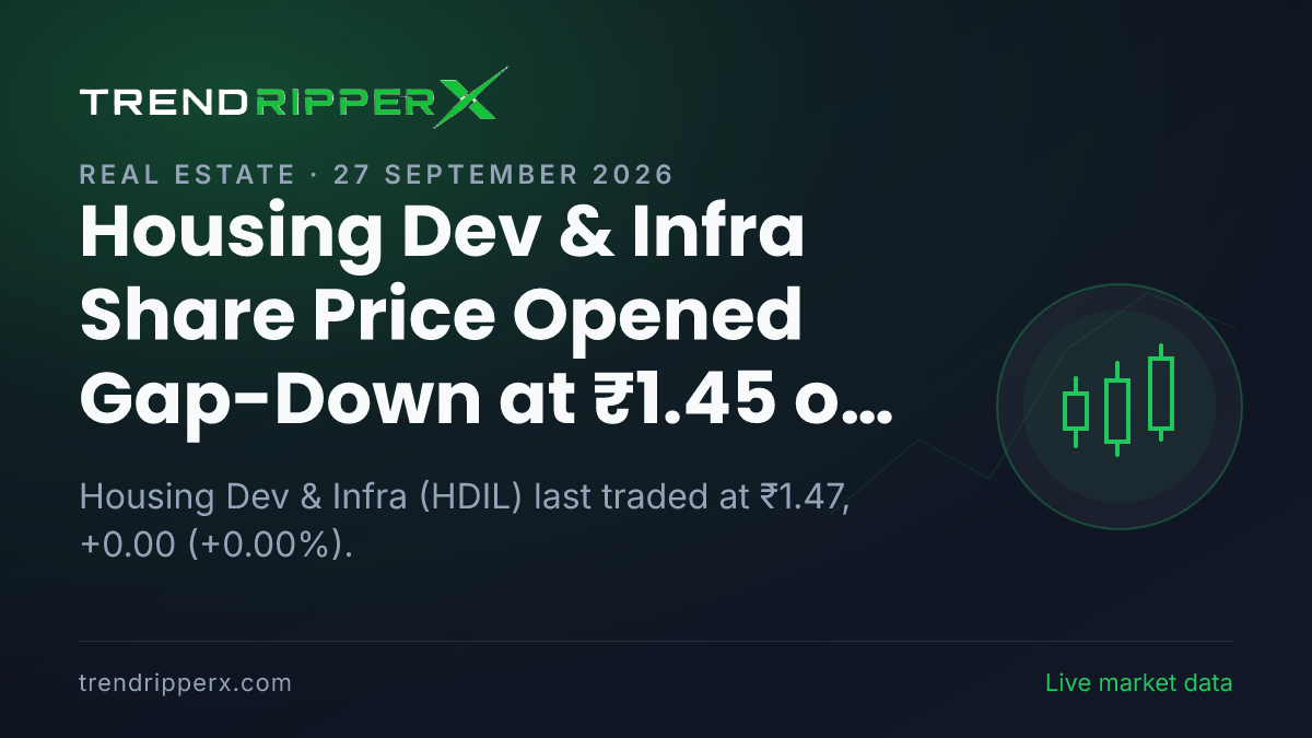 HDIL in Focus: Housing Dev & Infra Share Price Opened Gap-Down at ₹1.45 on Rising Newsflow