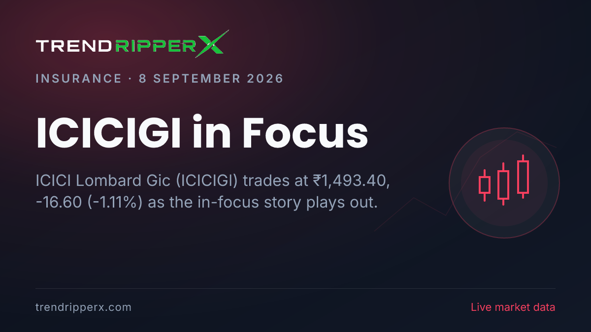 ICICIGI in Focus: ICICI Lombard Gic Share Price Slips to 52-Week Low on Rising Newsflow