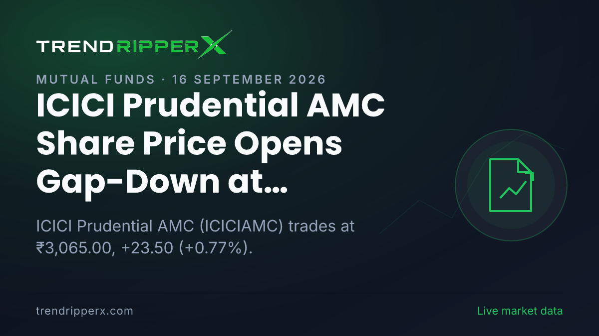 ICICI Prudential AMC Share Price Opens Gap-Down at ₹3,021.70 on IPO News — What It Means for Investors