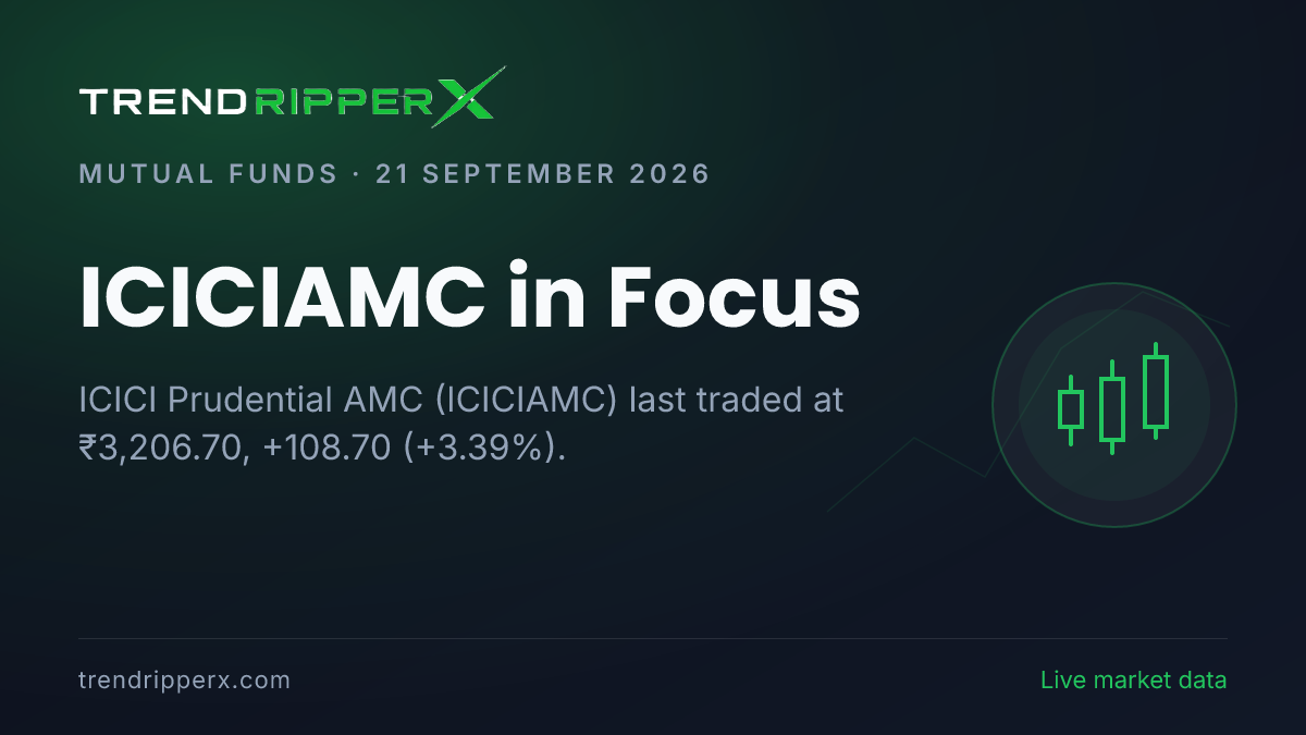 ICICIAMC in Focus: ICICI Prudential AMC Share Price Jumped 3.39% to ₹3,206.70 on Rising Newsflow