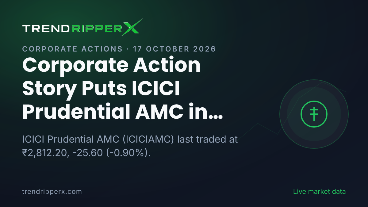 Corporate Action Story Puts ICICI Prudential AMC in Play: Share Price Opened Gap-Up at ₹2,870.00, and Here Is the Arithmetic