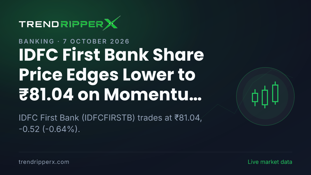 IDFC First Bank Share Price Edges Lower to ₹81.04 on Momentum News — What It Means for Investors