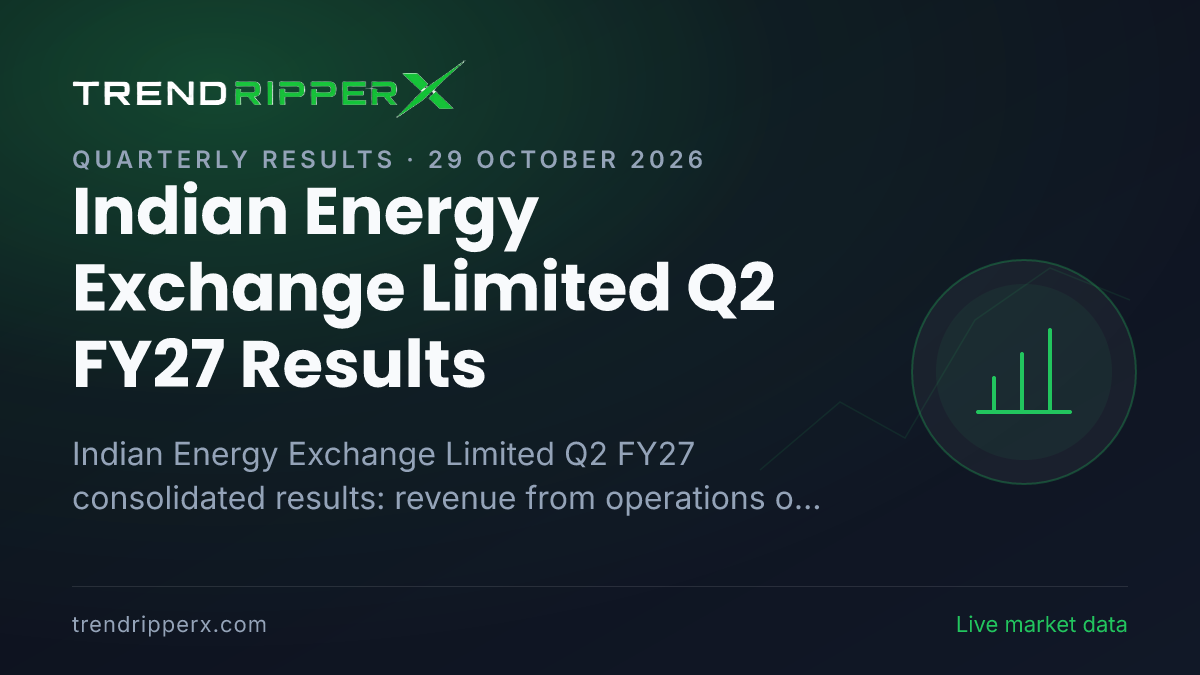 Indian Energy Exchange Limited Q2 FY27 Results: Net Profit ₹139 cr