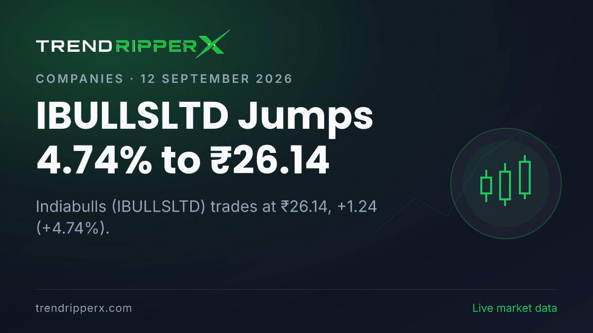 IBULLSLTD Jumps 4.74% to ₹26.14: Inside the Block Deal Story Moving Indiabulls Shares