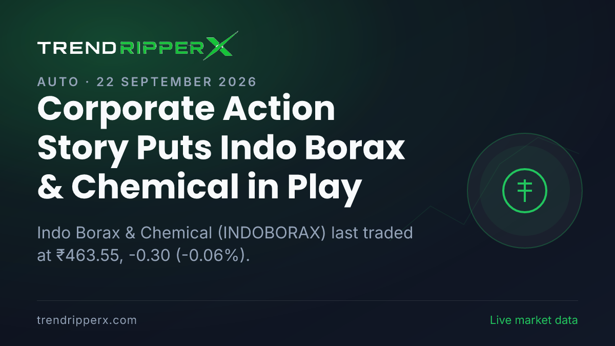 Corporate Action Story Puts Indo Borax & Chemical in Play: Share Price Traded Flat at ₹463.55, and Here Is the Arithmetic